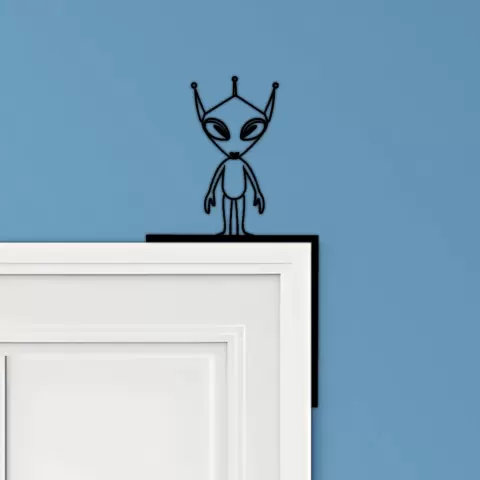 Alien Door Corner Decor