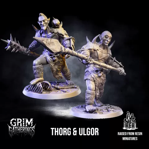 Thorg & Ulgor bundle - Tabletop miniatures (Pre-Supported) by RaisedfromResin
