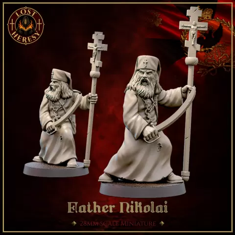Russian Champion of Faith for Silver Bayonet (unofficial) by Lost Heresy Miniatures