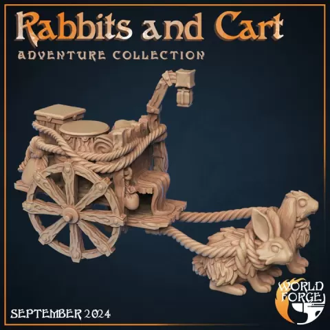 Rabbits and Cart by Embernell Studio