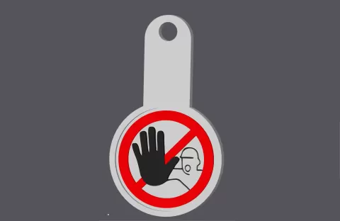Sign 'No Entrance' - Shopping Cart Coin - studio WES