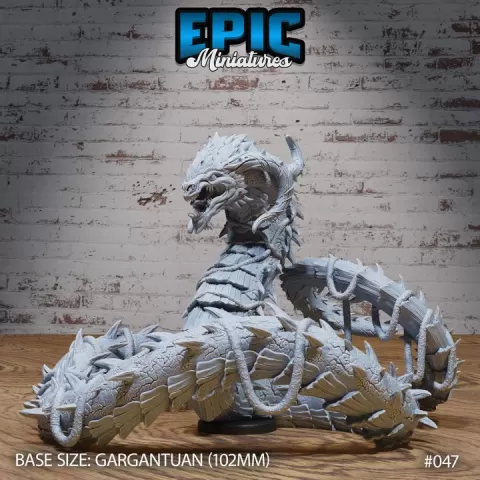 Thorn Wyrm / Legendary Serpent Dragon / Marsh Creature / Lizard Drake Monster / Undead Jungle Beast / Rotting Marshland Encounter by Epic-Miniatures