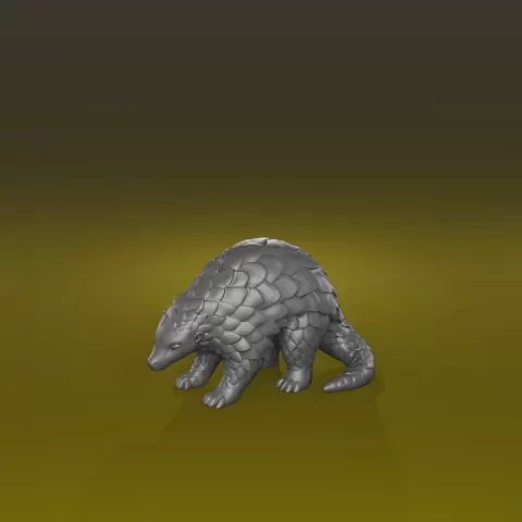 Pangolin 3D Model STL, Realistic Wildlife Sculpture, Printable Animal Figurine by yassine reyan