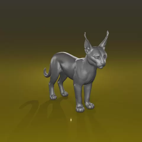 Caracal STL File for 3D Printing - High Detail Desert Lynx Digital Download - 3D Model for Printing - Wildlife Sculpture by yassine reyan