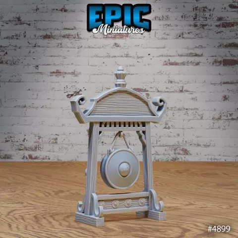 Shrine Bell / Eastern Temple Environment/ Asian Build Decoration / Martial Arts Arena Equipment / Monk Theme Item / Samurai Items / Ronin Encounter by Epic-Miniatures