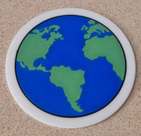 3D printed earth coaster - 3D Coaster Sector