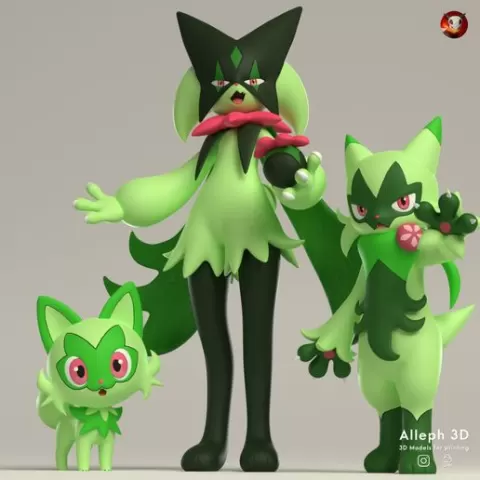 Pokemon sprigatito evolution pack