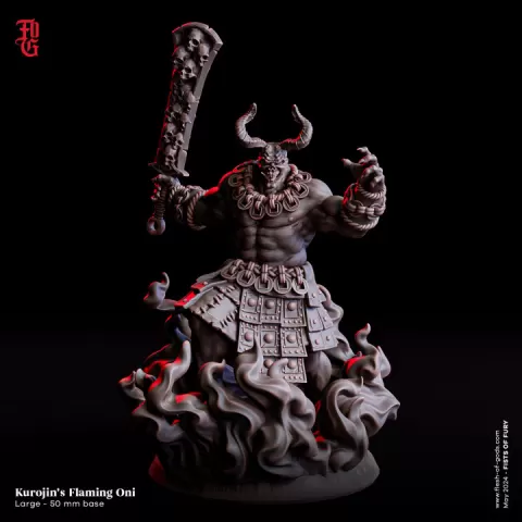 Kurojin's Flaming Oni by Flesh of Gods