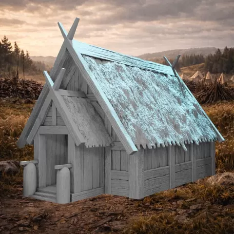 Medieval Peasant House – Viking or Medieval Village Terrain | 28mm/32mm STL | Wargaming & TTRPG by Northern Crusades Miniatures