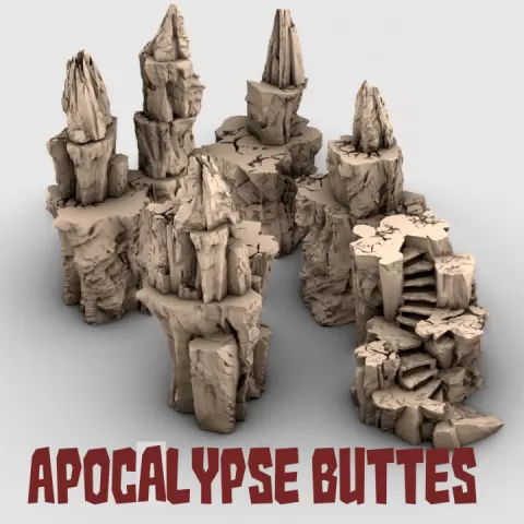 Apocalypse Buttes. Stackable by GameScape3D