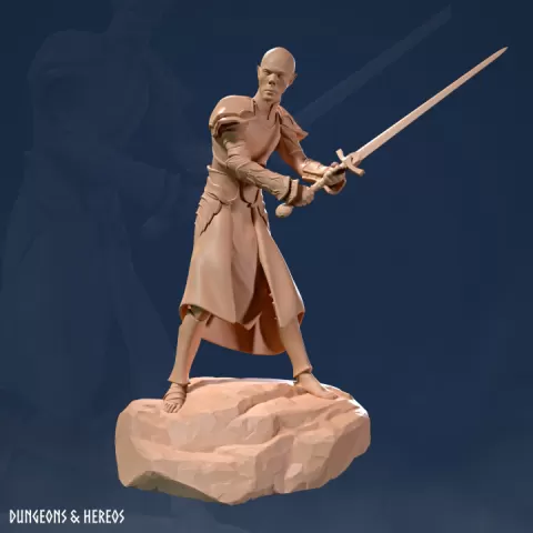 Githyanki Fighter - Githyanki Warrior - Vampire - Warrior - Fighter - Male - Githyanki Knight - Hero Character by A Bard's Tale