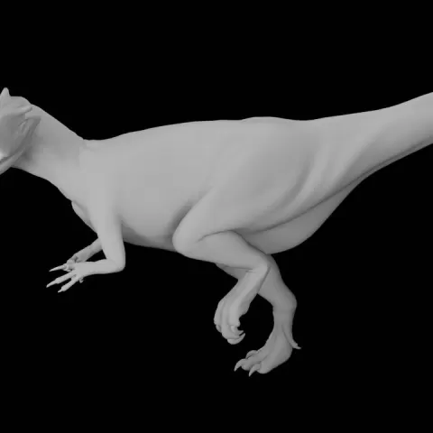 Allosaurus Base Mesh – High Quality 3D Model by Siddique