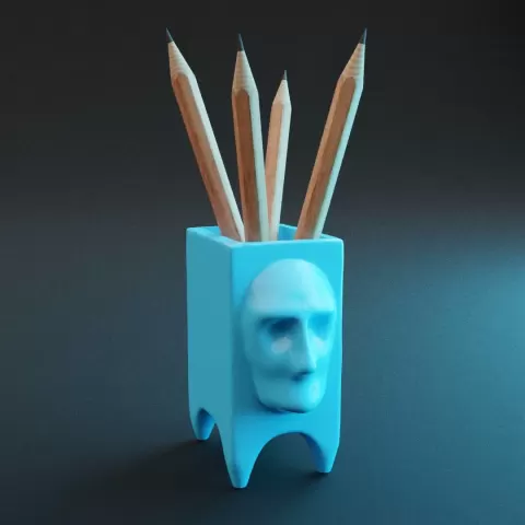 bizarre human pencil holder decor idea - Dcubex studio