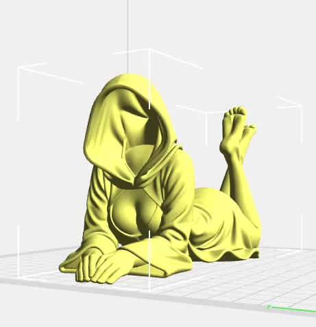 Faceless Hooded Woman STL | Gothic Shelf Decor | Dark Fantasy Female Statue | Modern Home Sculpture 3D Print File