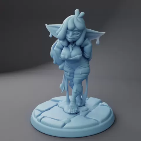 Goo-blin ( Female Plasmoid Goblin / Slime Girl / Goo Monster ) by Twin Goddess Miniatures
