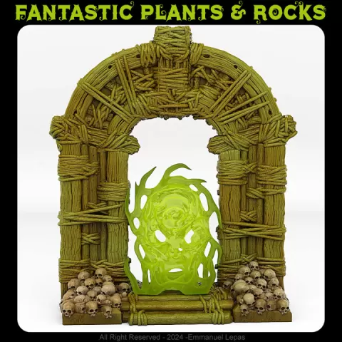 TRIBAL PORTAL WITH ITS SORCERER FACE EFFECT by Fantastic Plants And Rocks