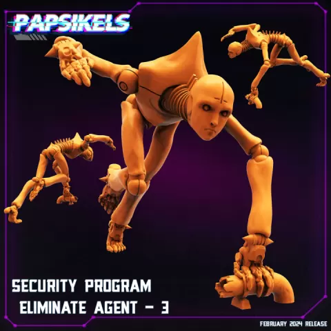 SECURITY PROGRAM ELIMINATE AGENT 3 by PAPSIKELS MINIATURES