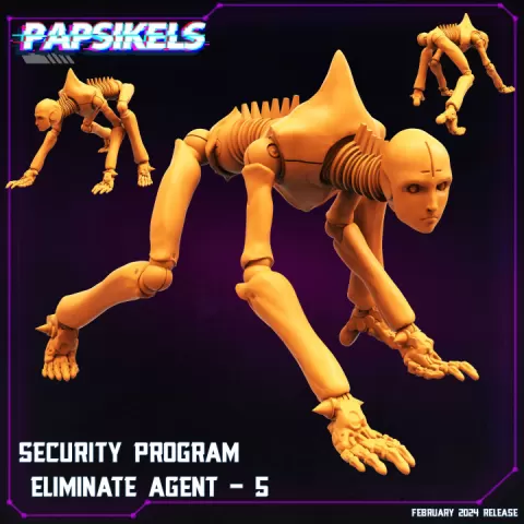 SECURITY PROGRAM ELIMINATE AGENT 5 by PAPSIKELS MINIATURES