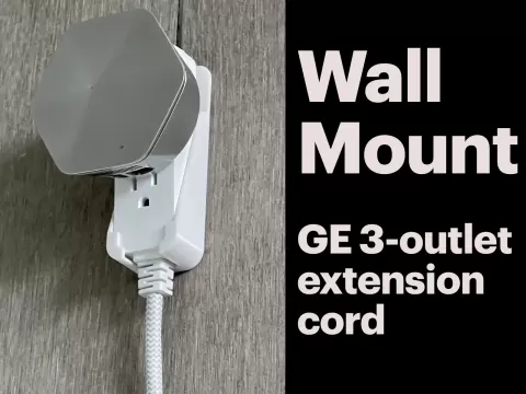 Wall mount for GE 3-Outlet Extension Cord