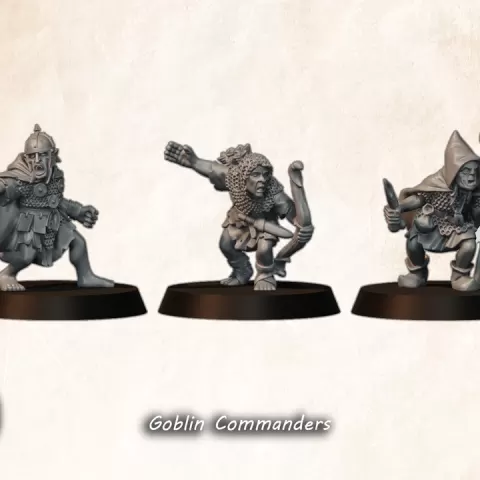 Goblin Commanders by Medbury Miniatures