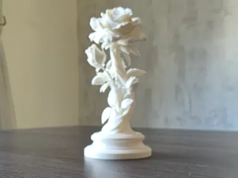 Ethereal Rose Bloom Sculpture