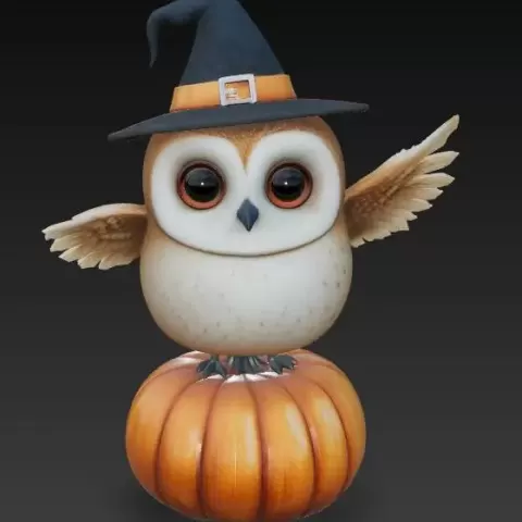 owl halloween - Brainbits3D