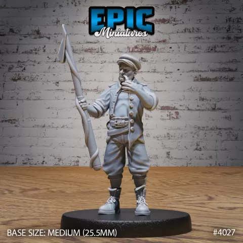 Villager Sailor Harpoon / Fisher / Male Worker / Fish Shop Keeper / Human Character / Settler / Mysterious Colonist by Epic-Miniatures