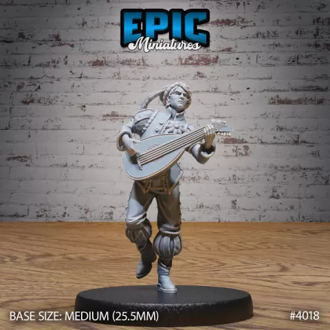 Villager Singing Bard / Female Musician / Tavern Worker / Human Character / Mysterious Colonist / Settler by Epic-Miniatures