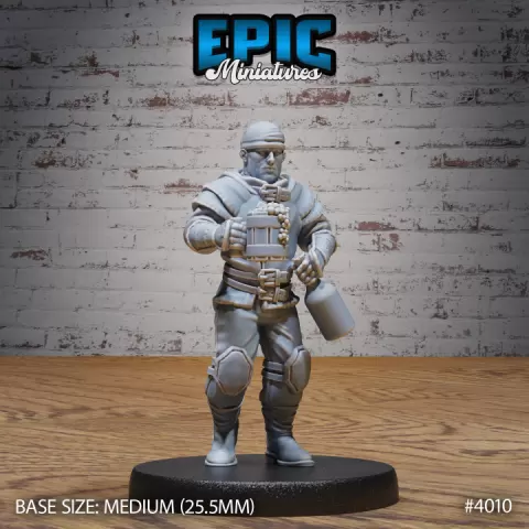 Villager Beer Mug / Male Worker / Tavern Keeper / Human Character / Mysterious Colonist by Epic-Miniatures