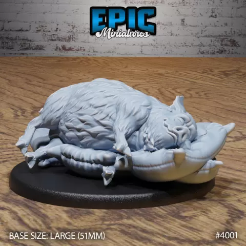Pig Sleeping / Farm Animal / Swine / Cattle / Human Livestock / Barn / Village Encounter by Epic-Miniatures