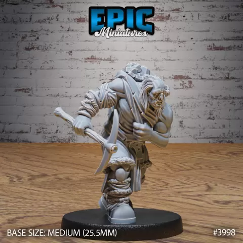 Orc Villager Miner / Green Skin Worker / Male Humanoid Shop Operator / Carnival Artist / Funfair Performer / Mysterious Festival Resident / Beast Tamer / Magic Cabinet Encounter by Epic-Miniatures