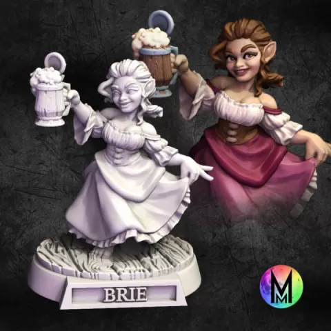Tavern Wench Halfling - Brie the Halfling bar girl by Moonlight Minis- Christine Van Patten