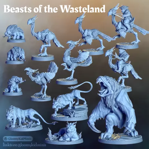 Beasts of the Wasteland (Dark Sun 18), Full Set by GloomyKidMinis
