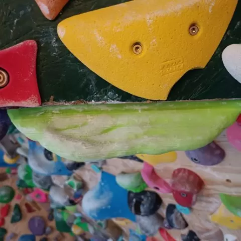 Positive edges climbing holds