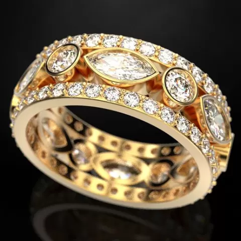 Wedding Rings with Marquise
