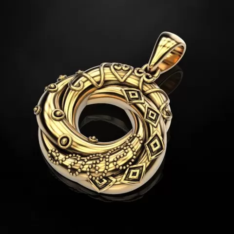 Interlocking circle necklace
