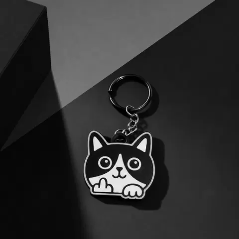 funny cat keychain