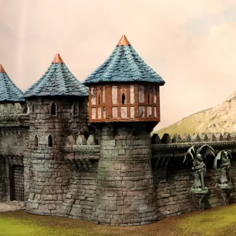 ARX RENOVATUR Part One: 28mm Citadel Gate, Walls, & Corner Towers by GameScape3D