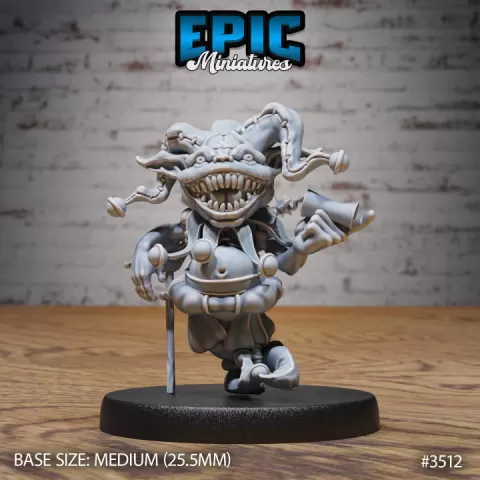Goblin Clown Dynamite / Carnival Goblinoid Artist / Funfair Green Skin Performer / Mysterious Circus Resident / Evil Ogre Beast / Cabinet Master by Epic-Miniatures