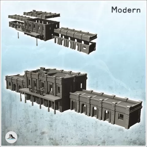 Hue Railway Station (Thua Thien Hue, Vietnam) - Cold Era Modern Warfare Conflict World War 3 RPG Post-apo by Hartolia Miniatures
