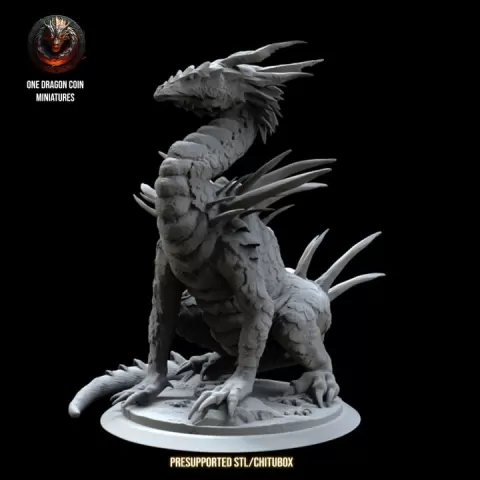 Naganth, Frost Serpent Dragon by Spirit of Resin Miniatures