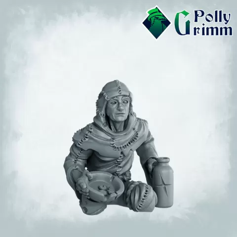 Court of miracles. Underground outlaw set. Tabletop miniature. Cripple beggar by PollyGrimm