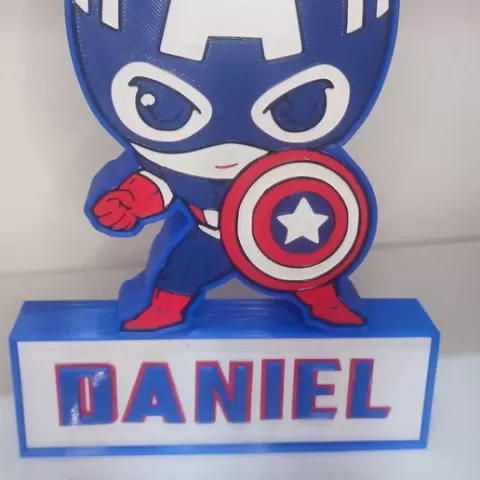 chibi captain america chibi customizable lamp