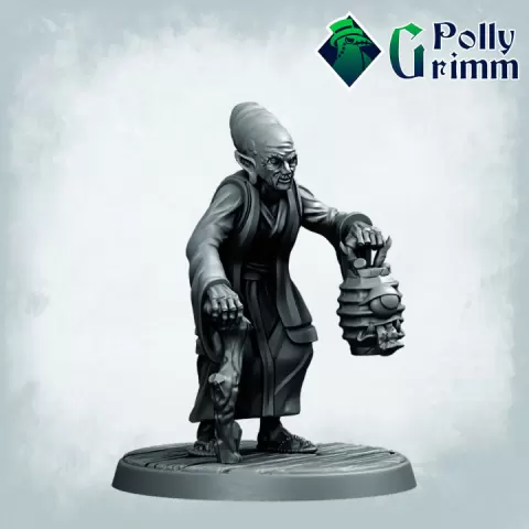Night Parade of One Hundred Demons. Japanese folklore set. Tabletop miniature. Nurarihyon by PollyGrimm