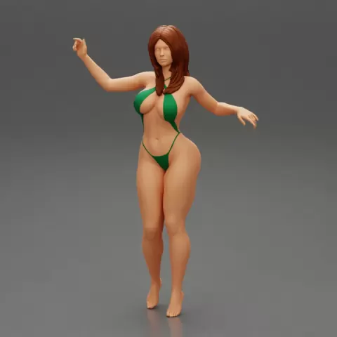 Sexy Girl With Hot Body In Bikini by 3DGeschaft Miniatures Figures