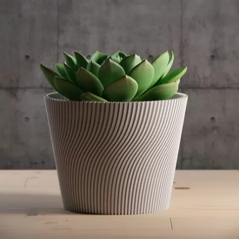 Twisted flower pot