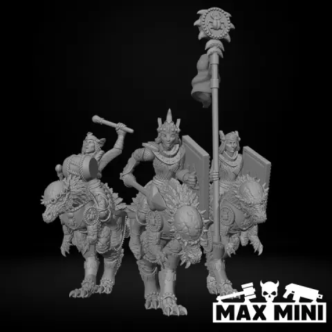 Desert Elf Heavy Cavalry Command by Max Mini