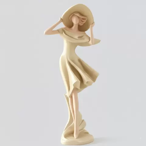 Elegância Atemporal – Escultura Feminina Estilizada - Cahdesigner