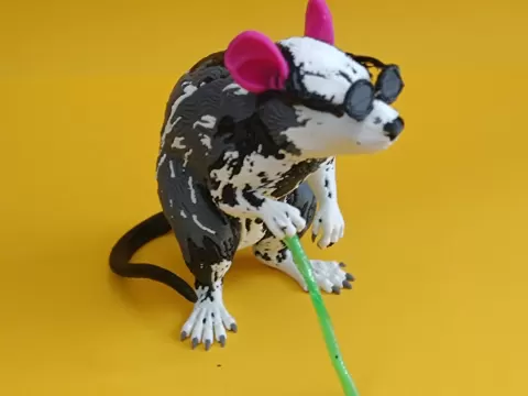 The Blind rat Anthropomorphic Realistic Miniature