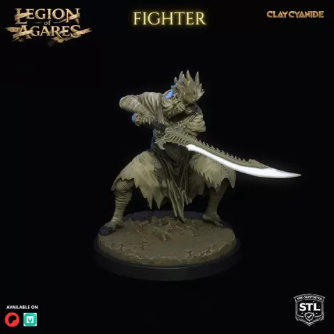 Fighter 03 by Clay Cyanide Miniatures